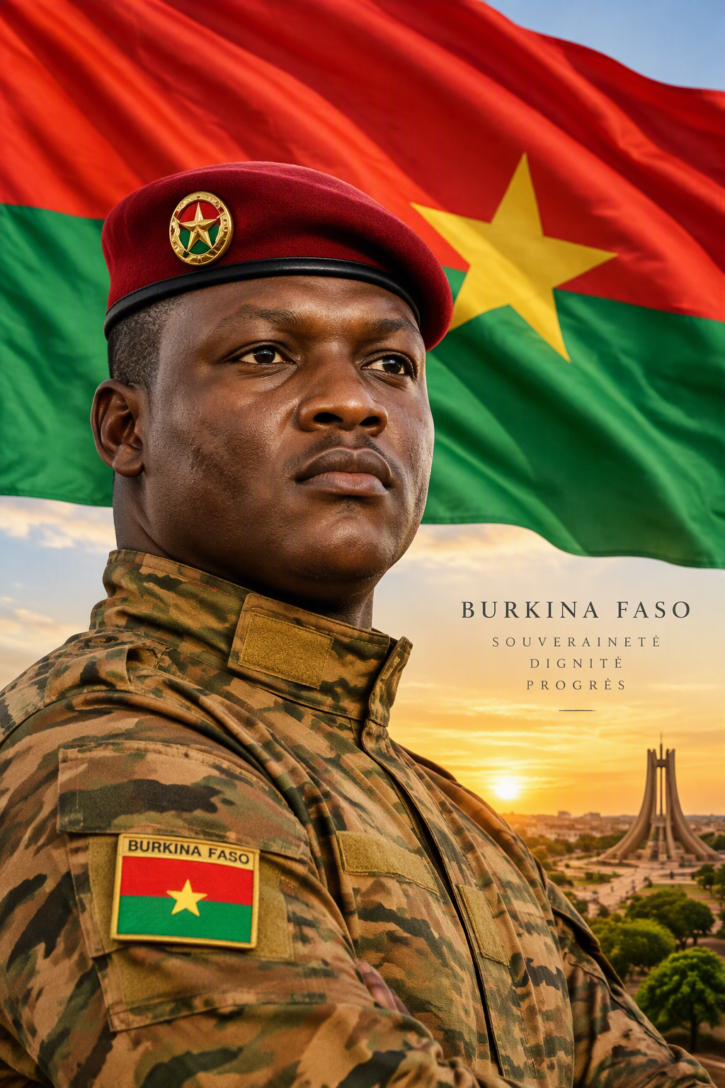 Le Capitaine Ibrahim TRAORÉ, Président du Faso.